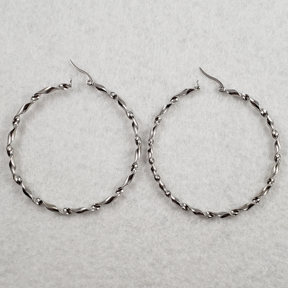 2.25" Stainless Steel Hoops - Picture 4 of 7